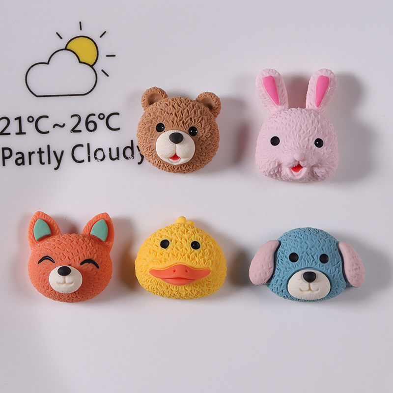 Kawaii Cartoon Little Animal Rabbit Dog Bear Slime Charms Flat Back Resin Slime Making Supplies For Scrapbooking Crafts