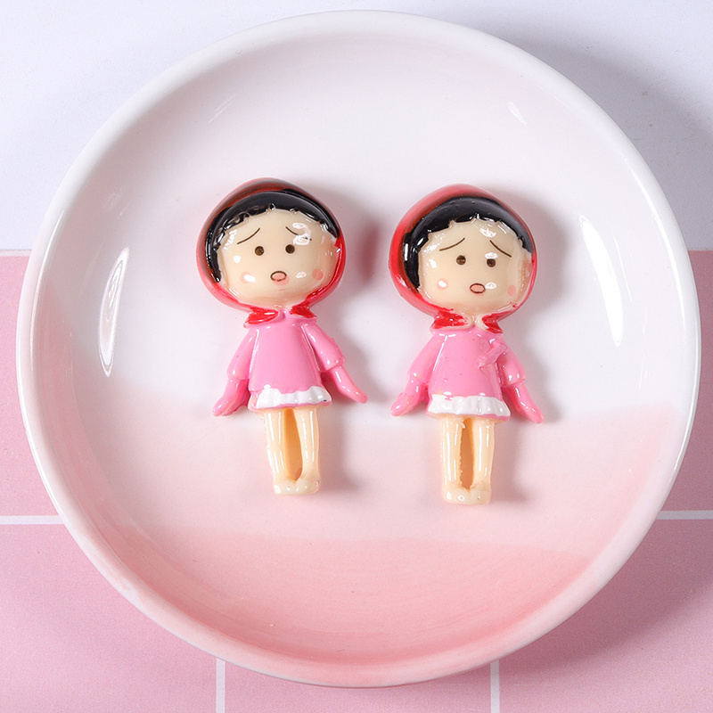 DIY decorative tiny kawaii resin Japan hot items mini chibi cartoon figure clay dolls for bows