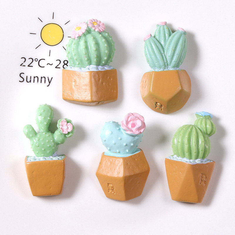 Hot Selling Kawaii Charms Simulated Cactus Plant Resin Accessories Resin Ornaments For DIY Slime Craft Toys