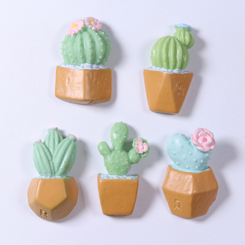 Hot Selling Kawaii Charms Simulated Cactus Plant Resin Accessories Resin Ornaments For DIY Slime Craft Toys