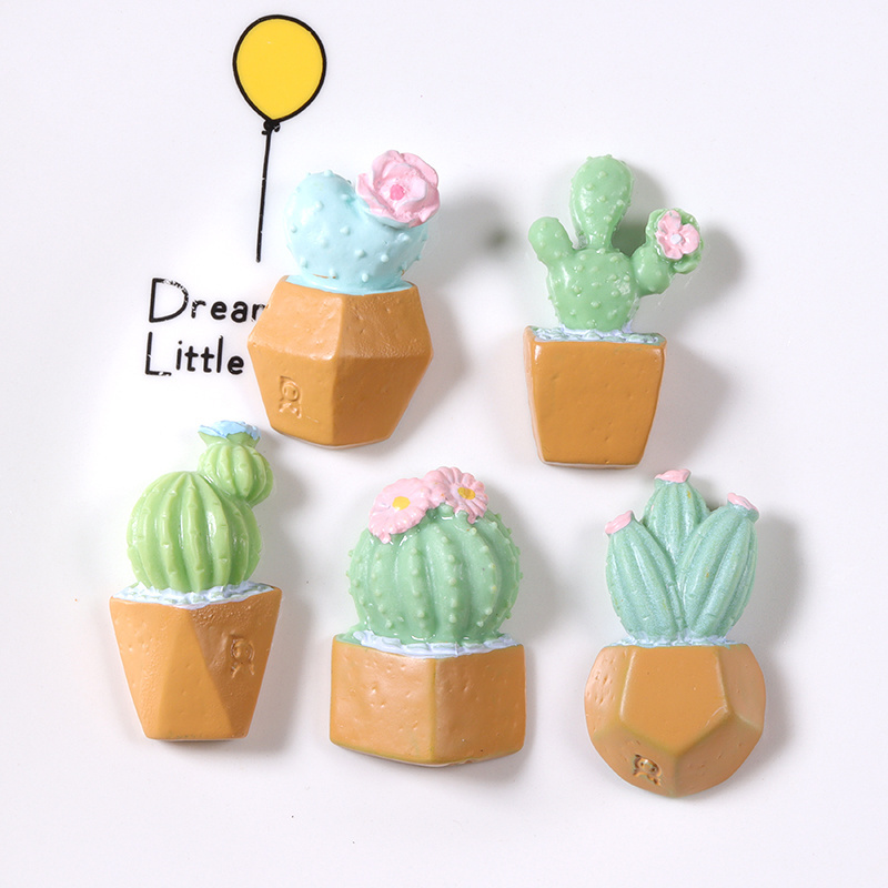 Hot Selling Kawaii Charms Simulated Cactus Plant Resin Accessories Resin Ornaments For DIY Slime Craft Toys