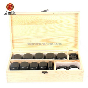 Top quality massage stone black 36 pcs hot stone Massage set BASALT Stones