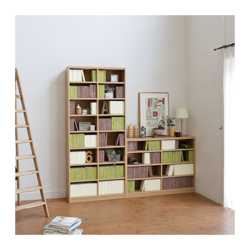 RTA basic Japanese quality wood open shelf furniture bookcases