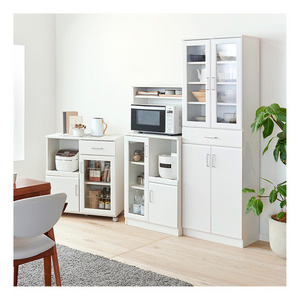 White simple design modern kitchen design wooden storage cabinet