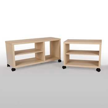 Movable wood modern custom living room cabinets chests on wheels