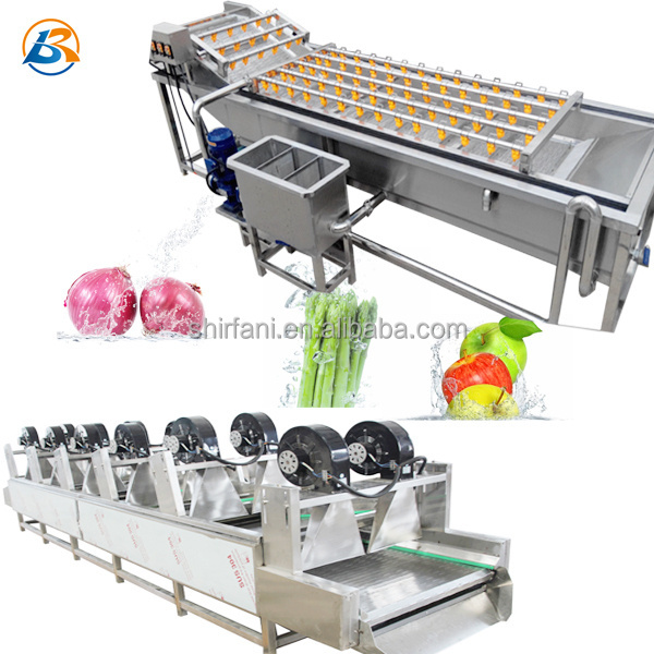 Tomato Washing Line Vegetable Fruit Washing  Machines Industrial Bubble Cleaning Machine With Water Cycle