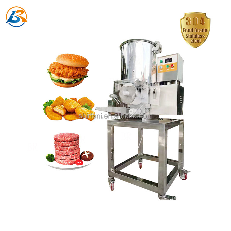 Fully automatic burger patty making machine/ burger patty production line/ chicken nugget forming machine