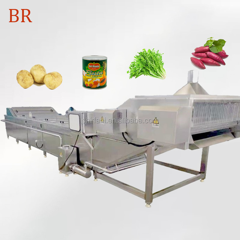 Fruits and vegetables carrots/coconut meat/mushroom blanching machine, continuous almond blanching machine