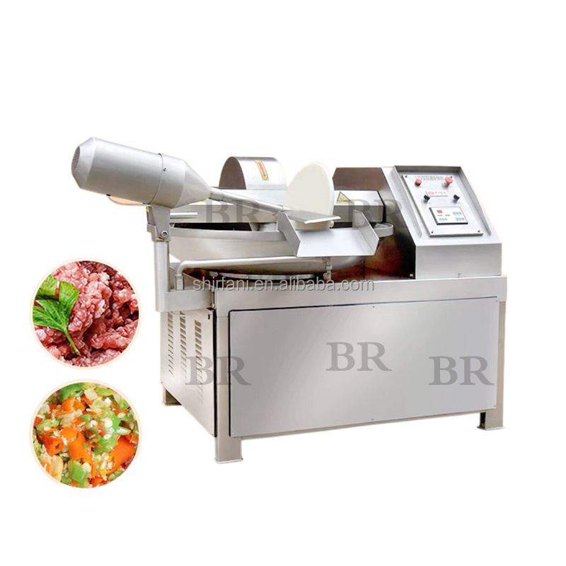 Electric Stainless Steel 20L 3 Blades 3000rpm Chopper Mixer Machine Small Sausage Slient Salad Vegetable Meat Bowl Cutter