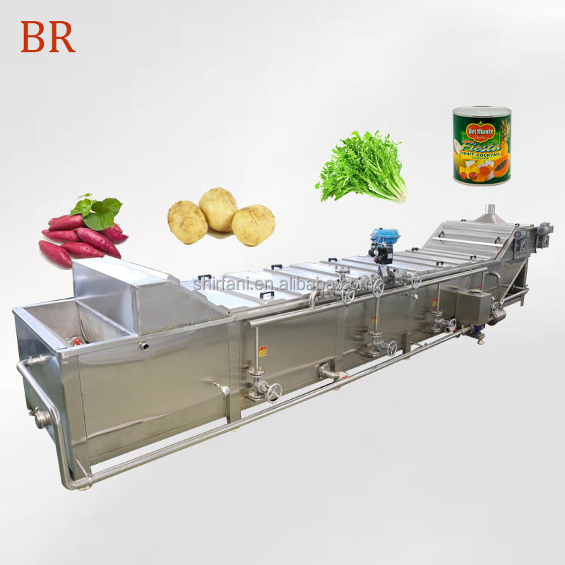 Fruits and vegetables carrots/coconut meat/mushroom blanching machine, continuous almond blanching machine