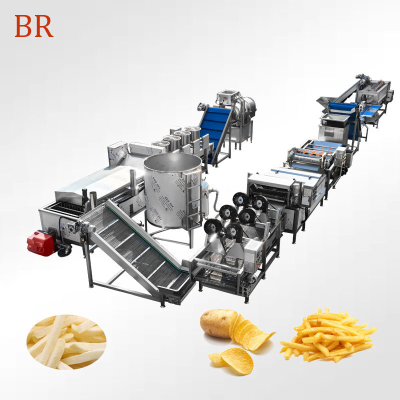 Fully Automatic Potato Chips Production Line Factory Potato Chips Making Machine