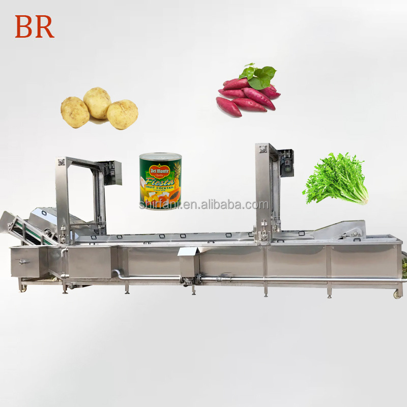 Fruits and vegetables carrots/coconut meat/mushroom blanching machine, continuous almond blanching machine