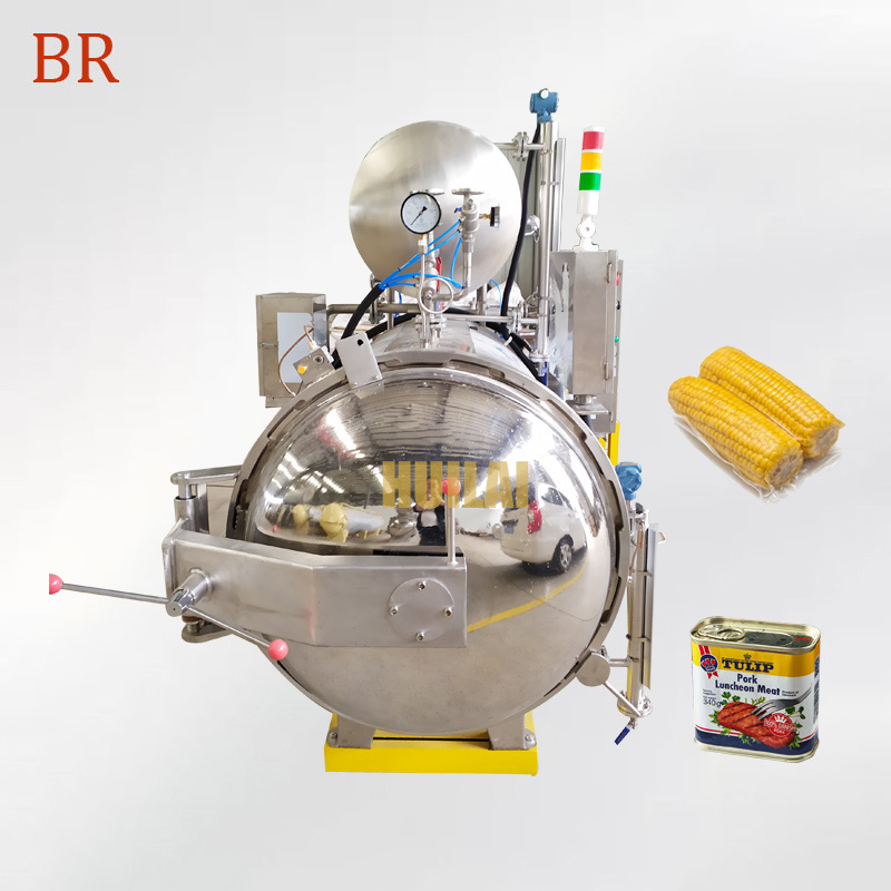 High efficiency water immersion horizontal sterilizer fruit and vegetable tin canned product autoclave rotary retort