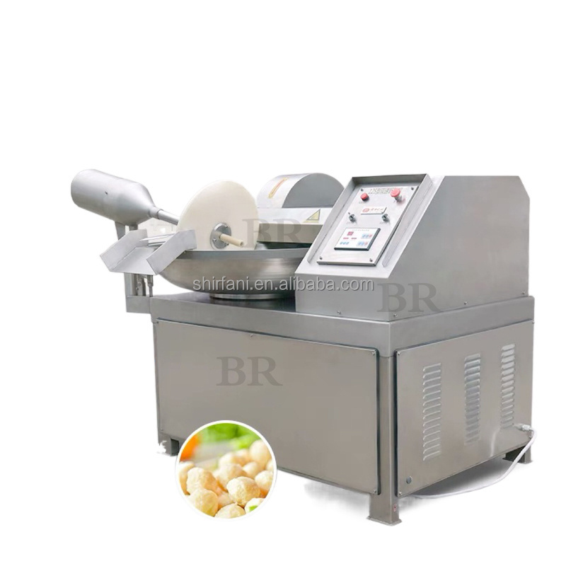 Electric Stainless Steel 20L 3 Blades 3000rpm Chopper Mixer Machine Small Sausage Slient Salad Vegetable Meat Bowl Cutter