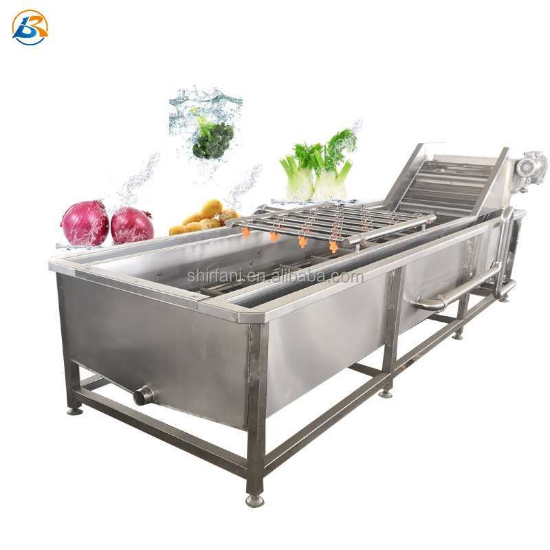 Tomato Washing Line Vegetable Fruit Washing  Machines Industrial Bubble Cleaning Machine With Water Cycle