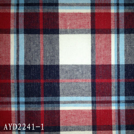 21s 100%cotton yarn dyed check fabric for Beach pants,shirt with ready bulk it's classic and fashion for yarn-dyed plaid