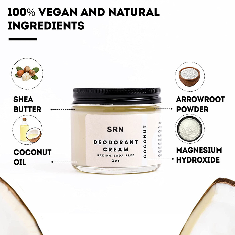 OEM Private Label Natural Deodorant Cream Vegan For Men Women Customized Taste Deodorant Cream