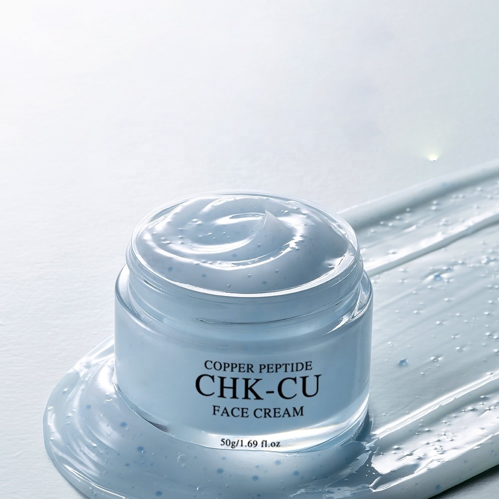 OEM GHK-CU Repair Rejuvenation Improve Skin Elasticity Blue Copper Peptide Anti Aging Wrinkle Face Cream