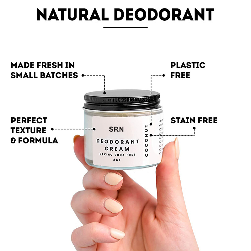 OEM Private Label Natural Deodorant Cream Vegan For Men Women Customized Taste Deodorant Cream