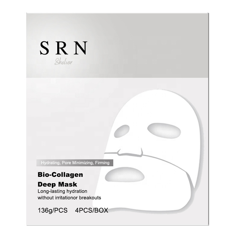 OEM LOGO Hydrogel White Bio-Collagen Disposable Anti Wrinkle Firming Hydrating Overnight Sleeping Facial Sheet Mask