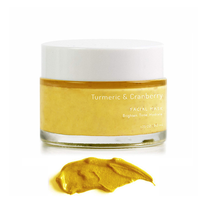 Private Label Natural Purifying Cleanse Reduce Pigmentation Acne Turmeric Clay Mud Face Mask