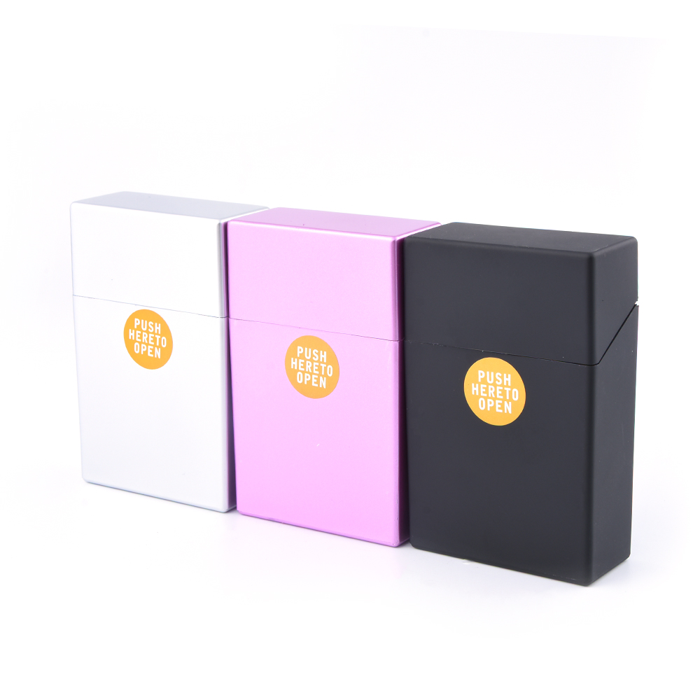 Smoking accessories sliding locking smoke accessories blank acrylic tobacco custom logo box plastic pink cigarette case