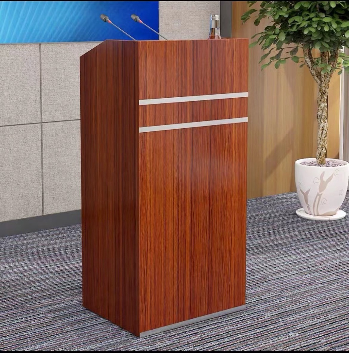 Modern wood lectern podium stand church podium