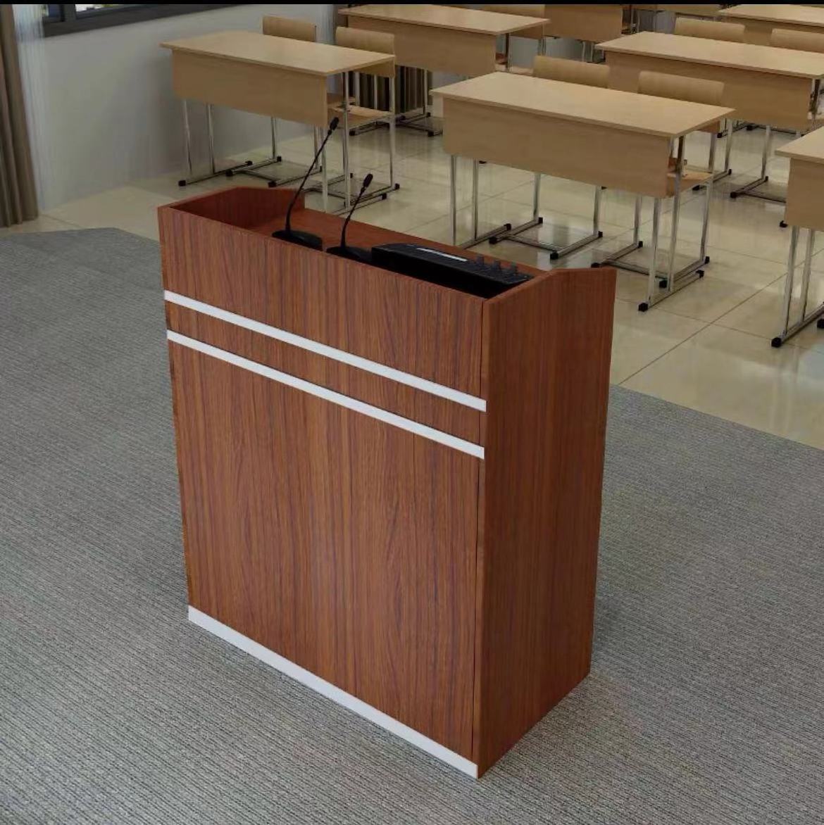 Modern wood lectern podium stand church podium