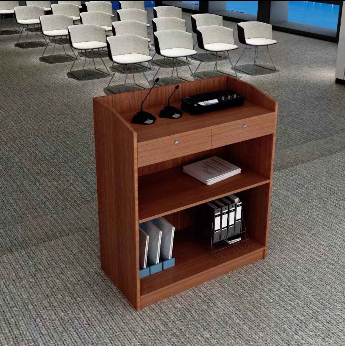 Modern wood lectern podium stand church podium