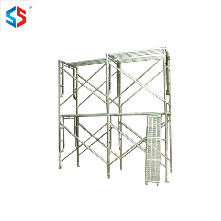 Tianjin SS walk through H frame scaffolding Heavy duty shoring mason frame Marco de andamios Scafold construction for sale