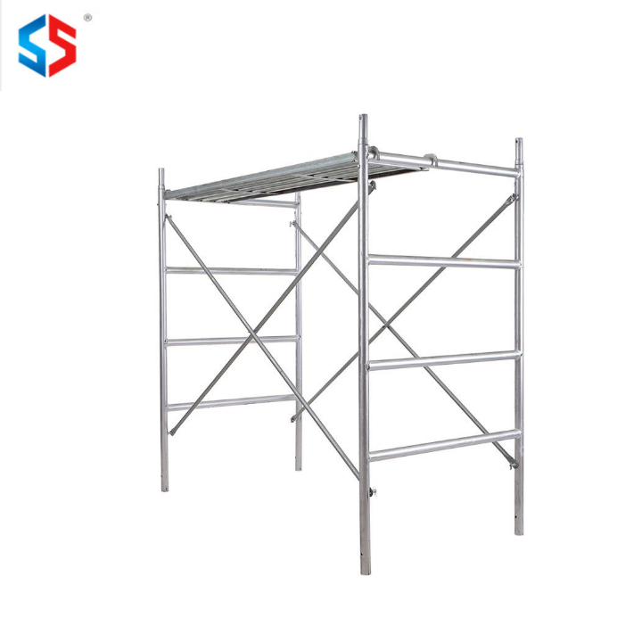 Tianjin SS walk through H frame scaffolding Heavy duty shoring mason frame Marco de andamios Scafold construction for sale