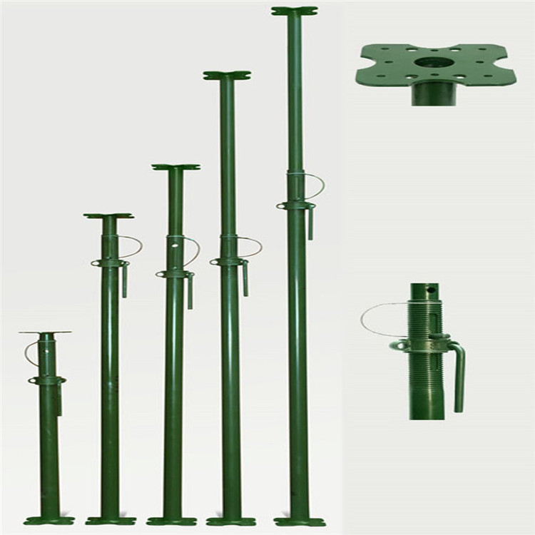 Powder Coated Steel 3.5mm Thickness Adjustable Shoring Acro Jack Shore Metal Post Supports Pole Prop for Sale