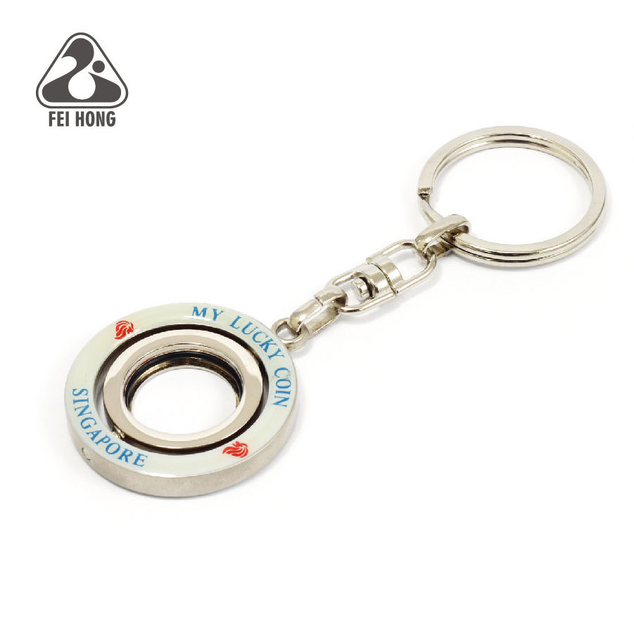 Promotion Singapore Spinning Keychain for Souvenir