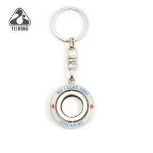 Promotion Singapore Spinning Keychain for Souvenir