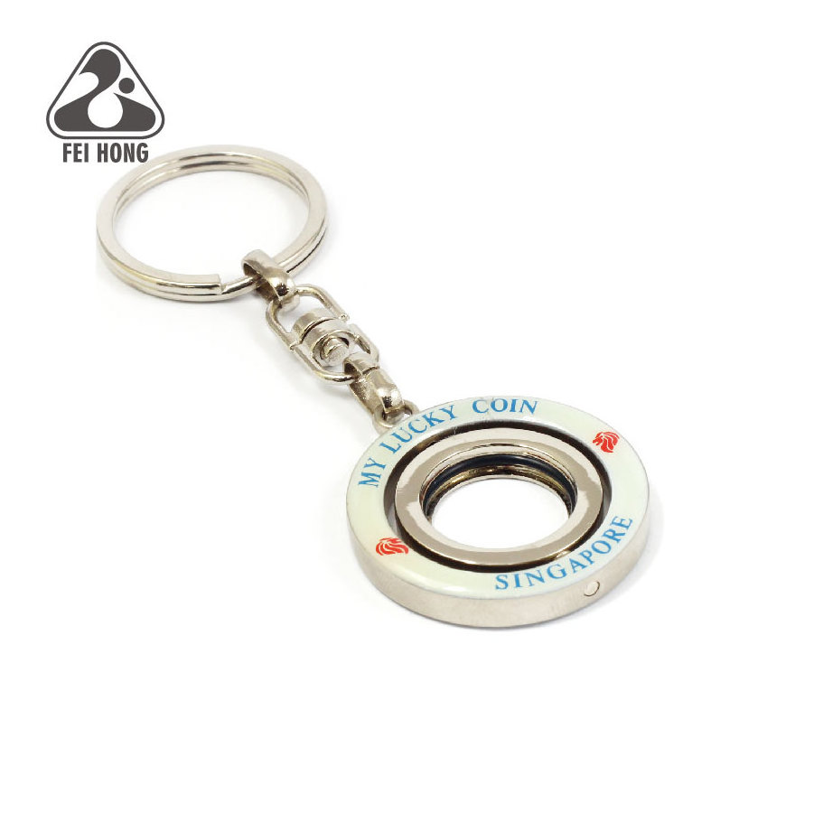 Promotion Singapore Spinning Keychain for Souvenir