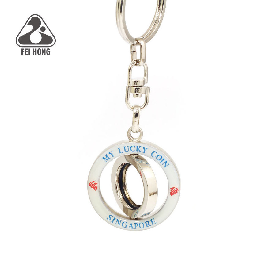 Promotion Singapore Spinning Keychain for Souvenir