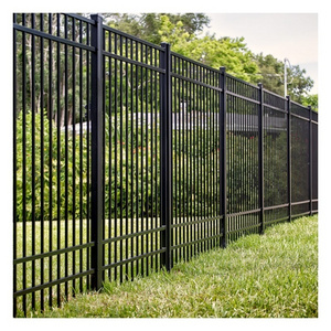 Easily assembled 25mm pickets steel fence wrought iron fence panels heavy duty steel fence panels for garden