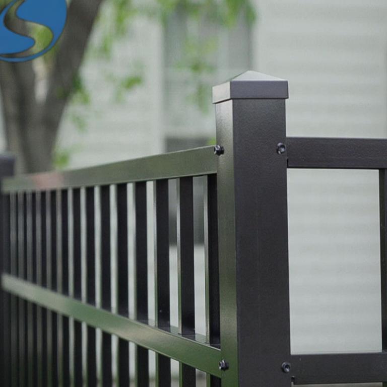 Easily assembled 25mm pickets steel fence wrought iron fence panels heavy duty steel fence panels for garden