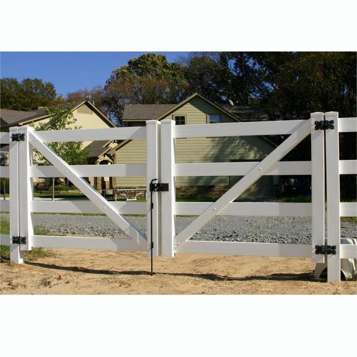 Customized pvc coated ranch rail horse yard fence panels anti-corrosive farm fencing vinyl horse fence with good price