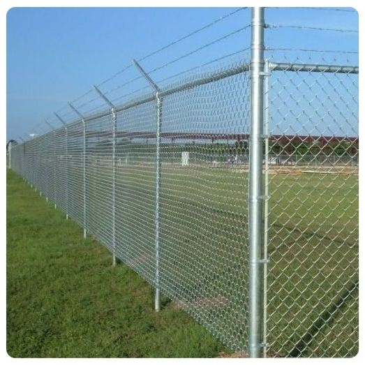 Hot dipped galvanized chain link fencing high strength diamond mesh wire fence anti-rust 6ft chain link fence for factory