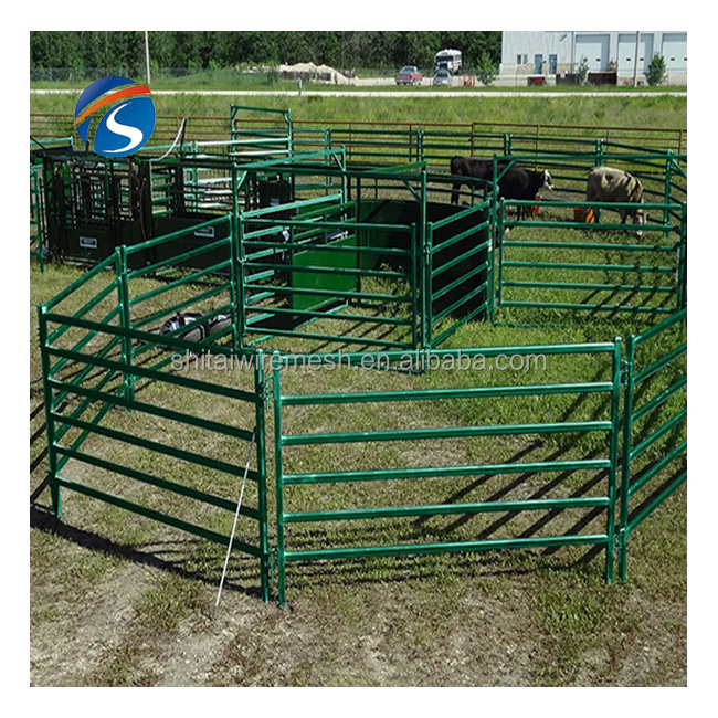 Cheap horse cattle panels farmland livestock pipe corral fence panels for sheep goat