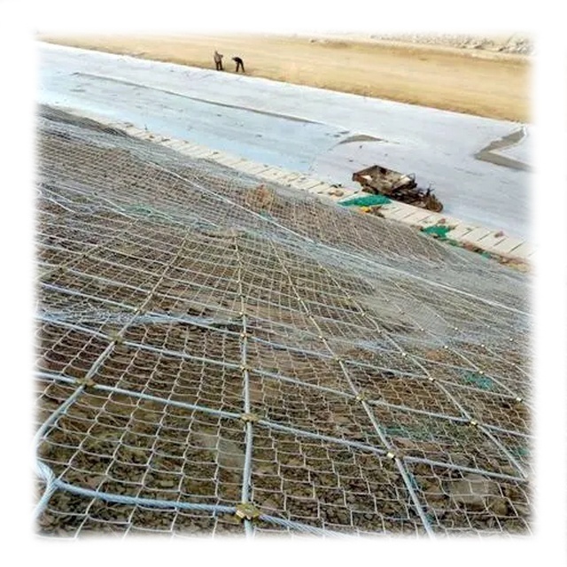 Anping hexagonal reinforced protective rock falling net sns slope protective net