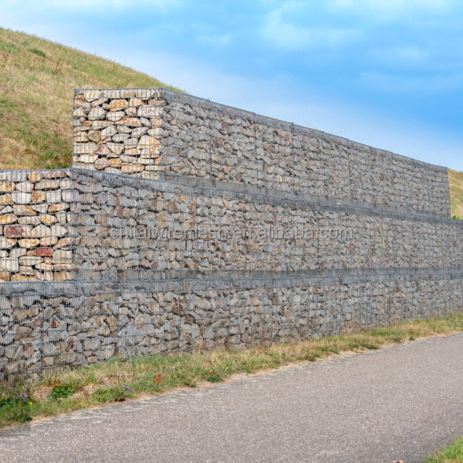 Best price gabion stone cage box gabion fence 200x100x50 galvanized welded gabion basket retaining wall