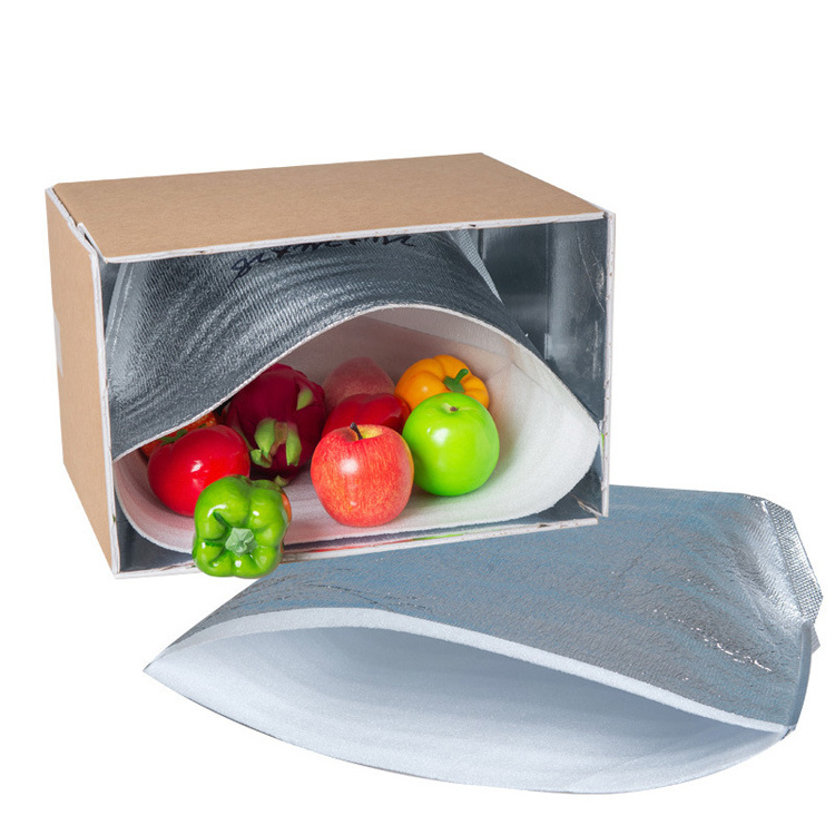 Custom Aluminum Foil Insulation Foam Box Vegetable Food Refrigerated Express Box