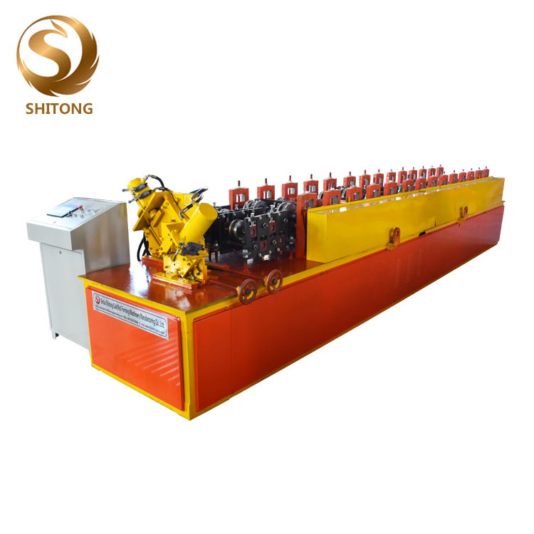 steel top hat keel stud and track shelf frame roll forming machine