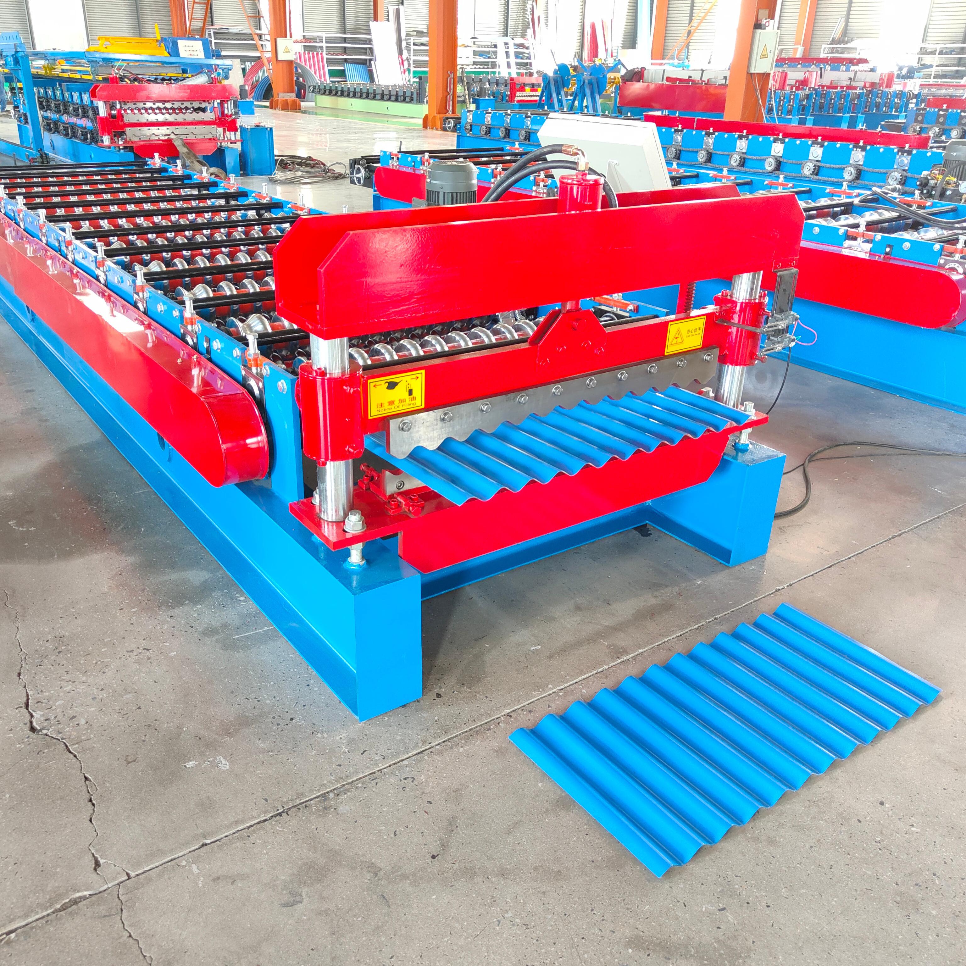 Full automatic corrugated iron sheet roofing tile making roll forming machine metal roof panel roofing sheet making machine