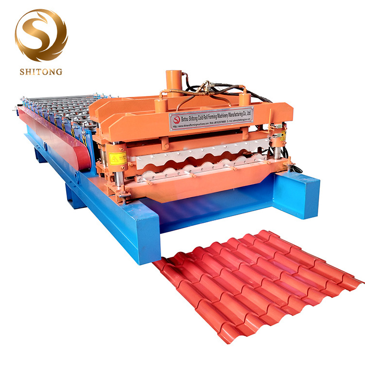 Roofing glazed tile panel machine steel sheet making machine