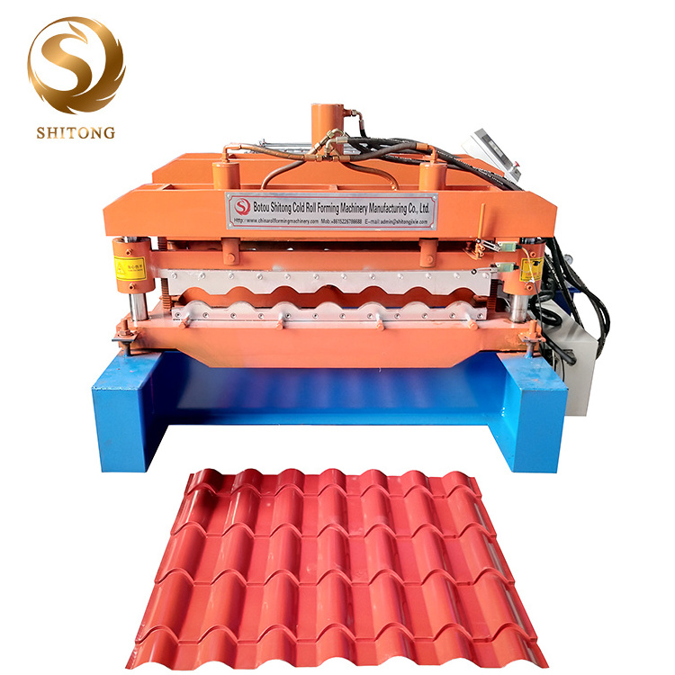 Roofing glazed tile panel machine steel sheet making machine