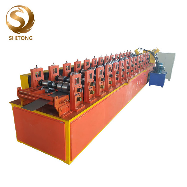 steel top hat keel stud and track shelf frame roll forming machine