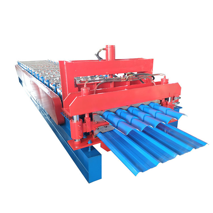 Two Profiles Galvanized Aluminum Roof Sheet Roll Forming Machine Manufacturer Double Layer Roof Tile Press Forming Machines